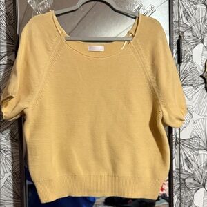 LC Lauren Conrad Soft Yellow Crew Neck Sweater